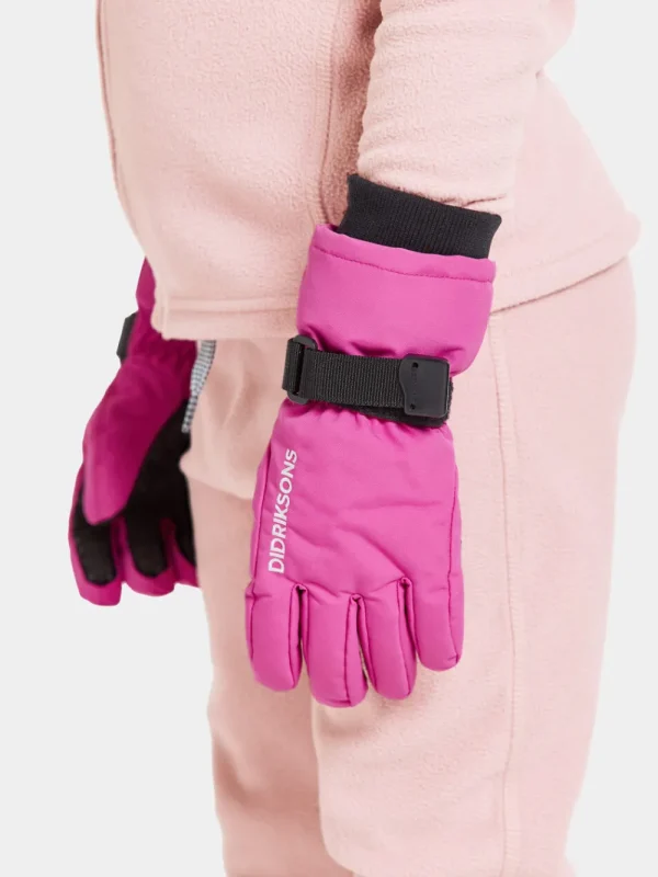 Best Didriksons Biggles Kids' Gloves Plastic Pink