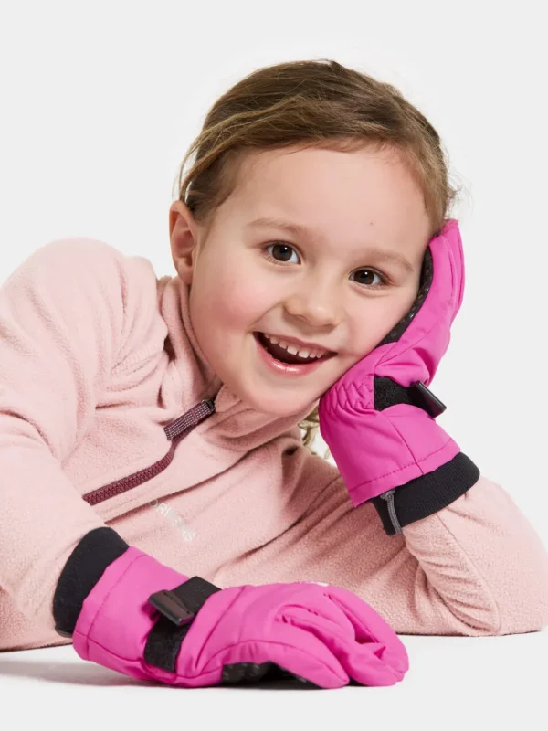 Best Didriksons Biggles Kids' Gloves Plastic Pink