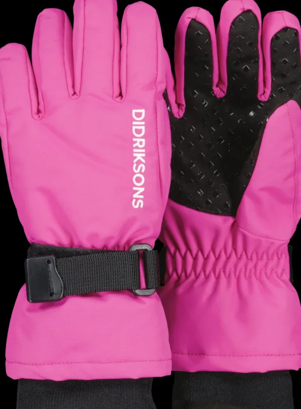 Best Didriksons Biggles Kids' Gloves Plastic Pink