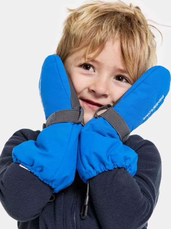 Clearance Didriksons Biggles Kids' Mittens Caribbean blue