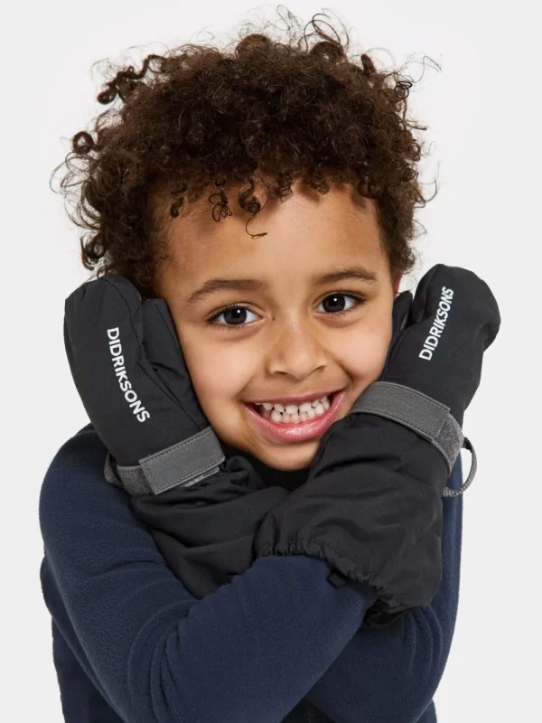 Discount Didriksons Biggles Kids' Mittens Black