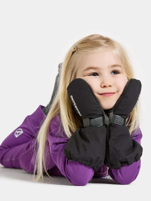 Discount Didriksons Biggles Kids' Mittens Black