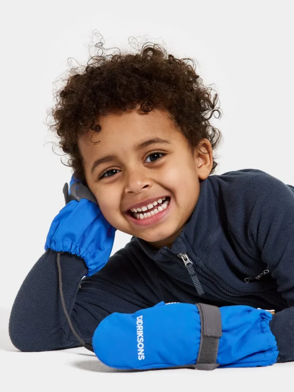 Best Sale Didriksons Biggles Kids' Zip Mittens Caribbean blue