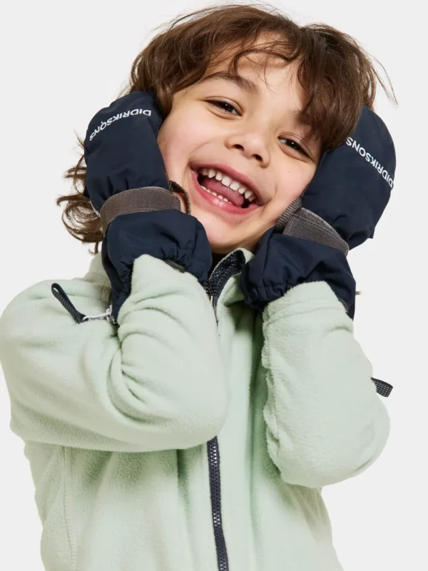 Shop Didriksons Biggles Kids' Zip Mittens Navy