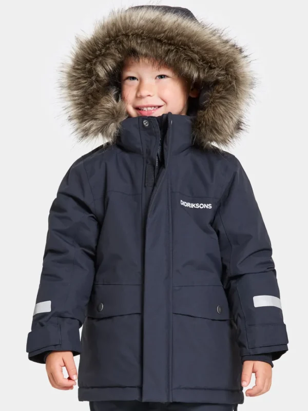 Clearance Didriksons Björnen Kids' Parka Navy