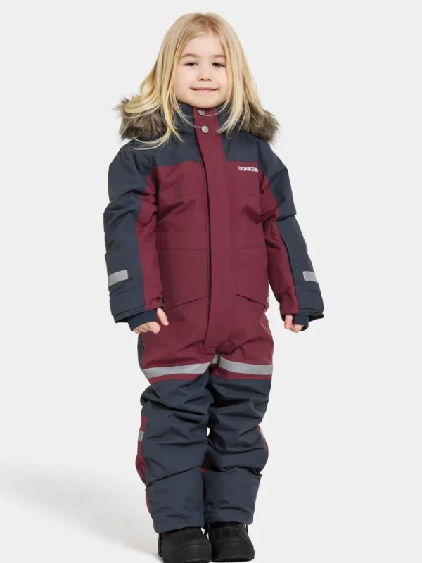 Best Sale Didriksons Bjärven Kids' Coverall Rusty Wine