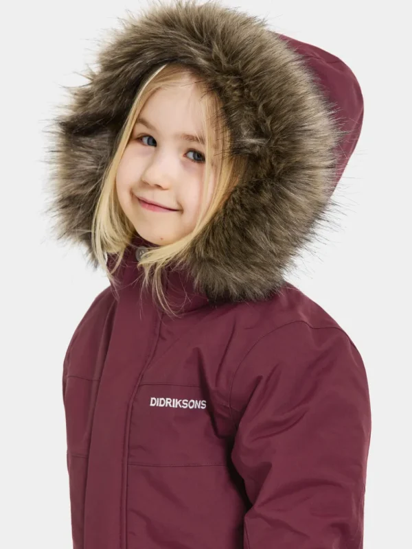 Best Sale Didriksons Bjärven Kids' Parka Rusty Wine