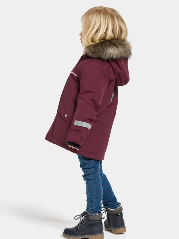 Best Sale Didriksons Bjärven Kids' Parka Rusty Wine