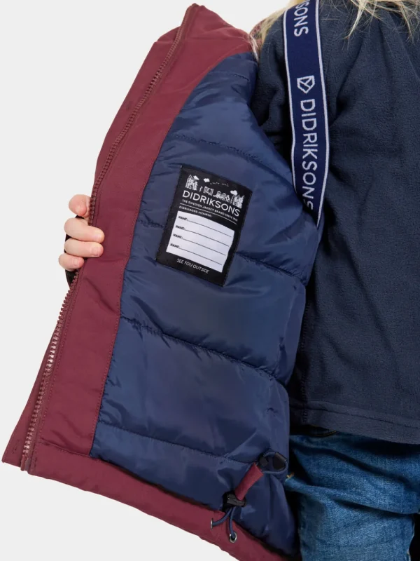 Best Sale Didriksons Bjärven Kids' Parka Rusty Wine