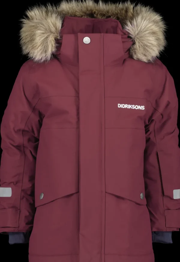 Best Sale Didriksons Bjärven Kids' Parka Rusty Wine