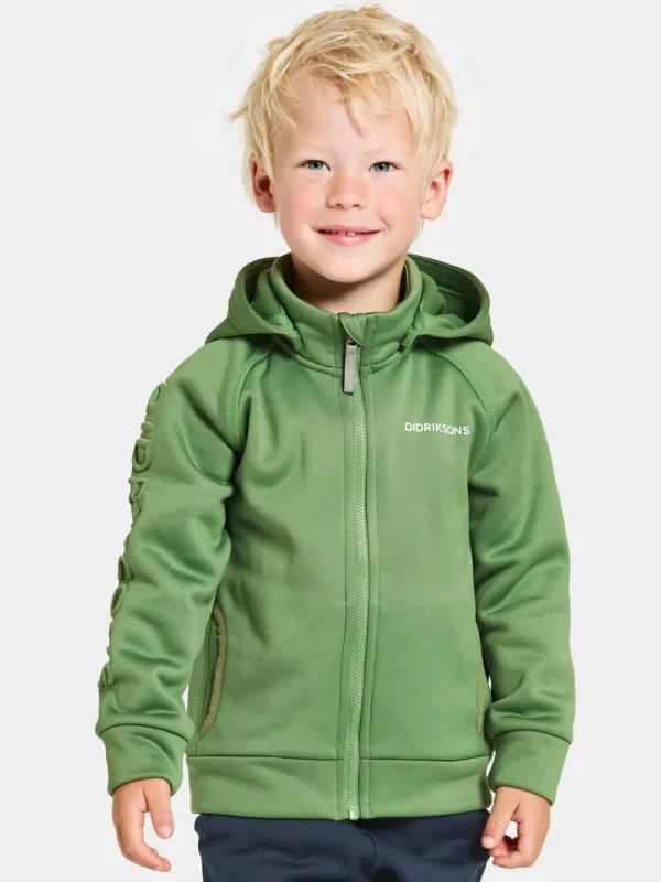 Outlet Didriksons Corin Kids' Full-Zip Algae Green