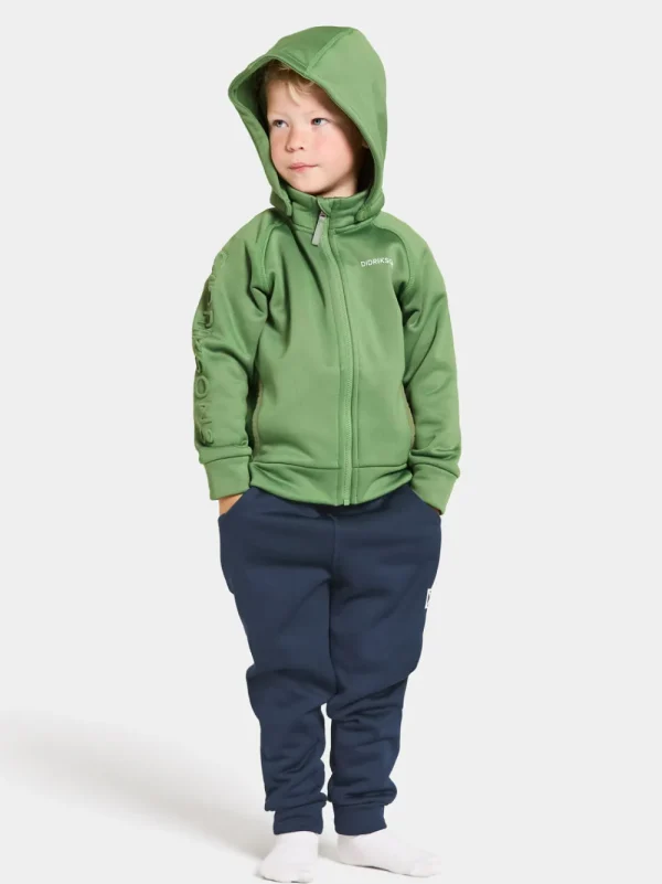 Outlet Didriksons Corin Kids' Full-Zip Algae Green