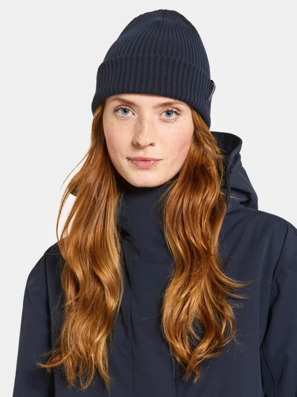 Sale Didriksons Delmar Beanie Dark Night Blue