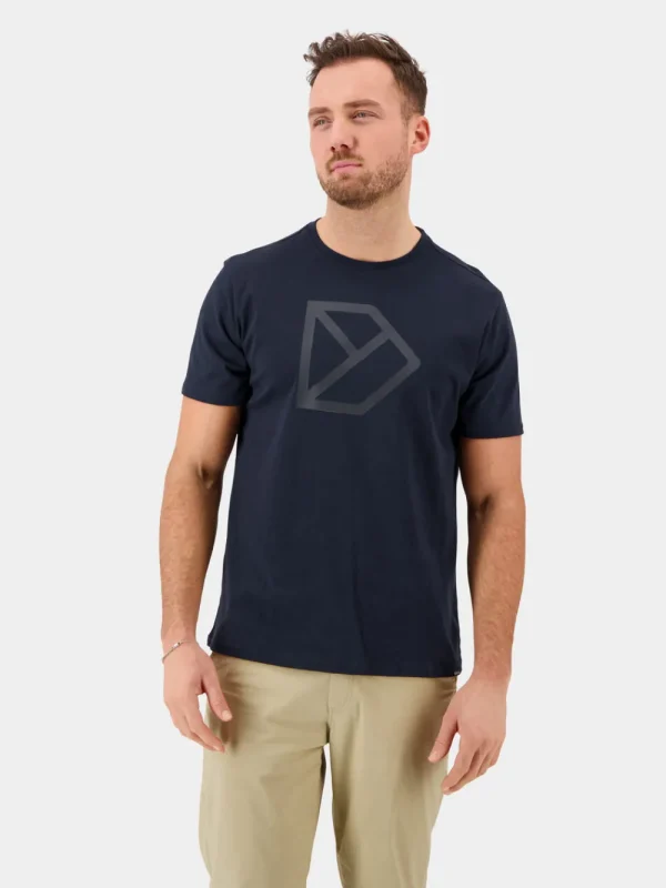 Clearance Didriksons D-Logo Printed T-shirt Dark Night Blue