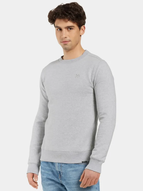 Store Didriksons Fyn Sweater Aluminum melange