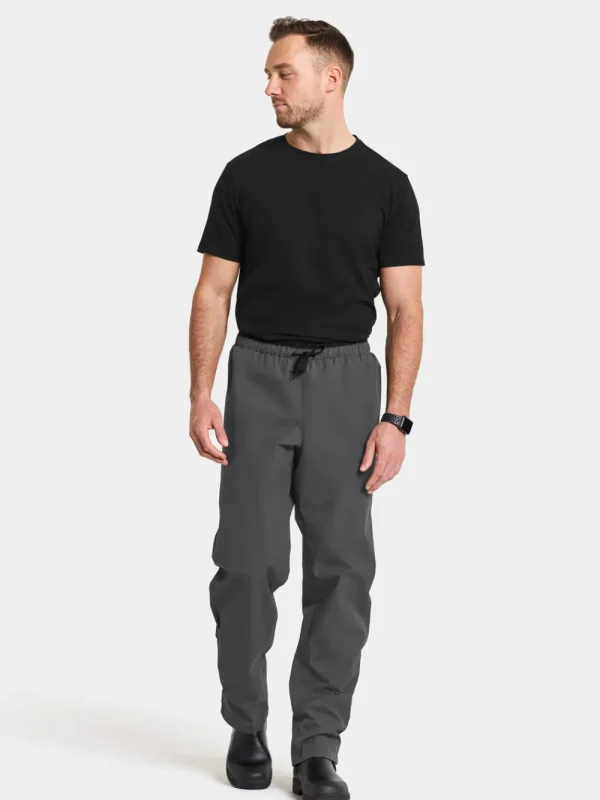 Outlet Didriksons Grit Unisex Rain Pants Coal black