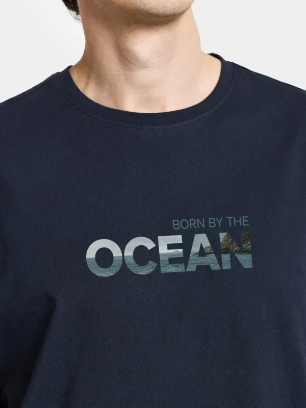 Discount Didriksons Harald T-shirt Ocean Dark Night Blue