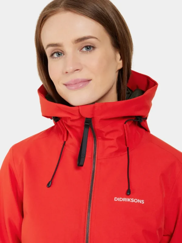 Shop Didriksons Helle Parka Pomme Red