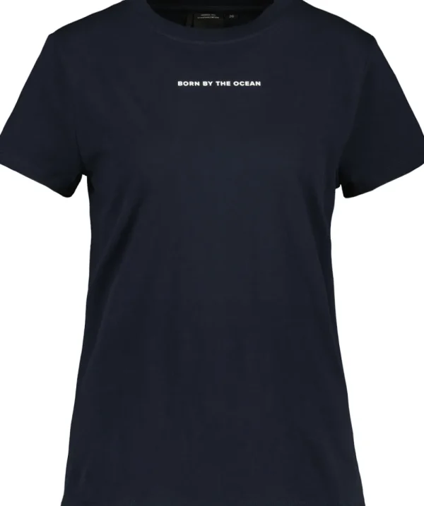 Outlet Didriksons Ingarö T-Shirt Printed Dark Night Blue