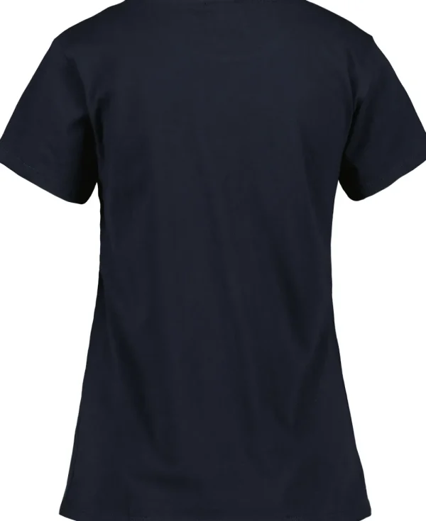 Outlet Didriksons Ingarö T-Shirt Printed Dark Night Blue