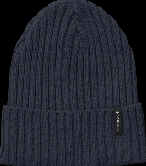 Store Didriksons Laken Beanie Dark Night Blue