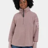 Discount Didriksons Monia Half zip Faded Wine