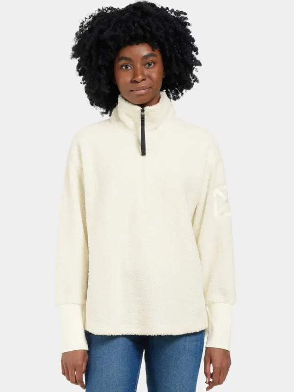 Outlet Didriksons Monia Half zip White Foam