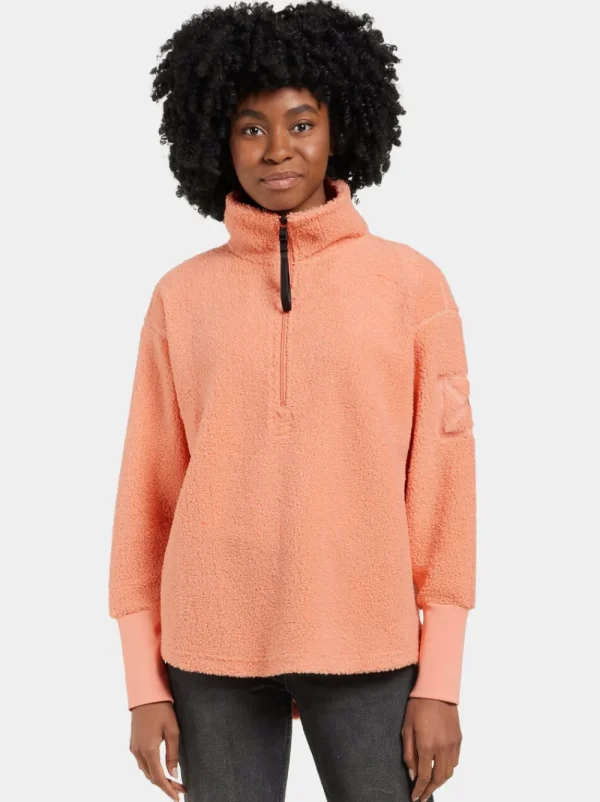 Clearance Didriksons Monia Half zip Clay Pink