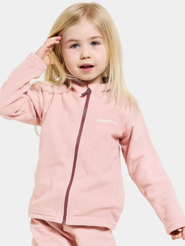 Online Didriksons Monte Kids' Full-Zip Dusty pink