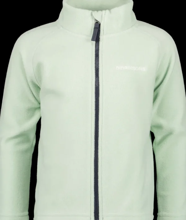 Outlet Didriksons Monte Kids' Full-Zip Pale Mint