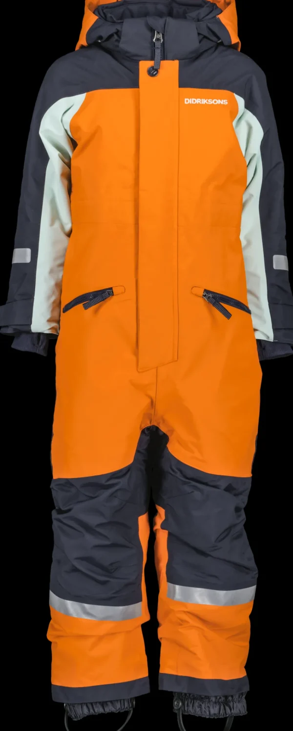 New Didriksons Neptun Kids' Coverall Orange Jam