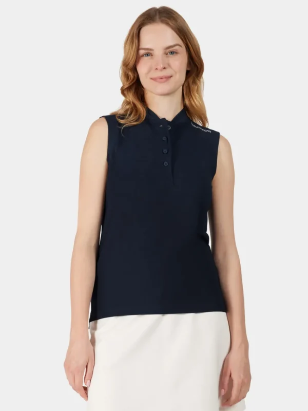 Online Didriksons Nikki Sleeveless Polo Dark Night Blue