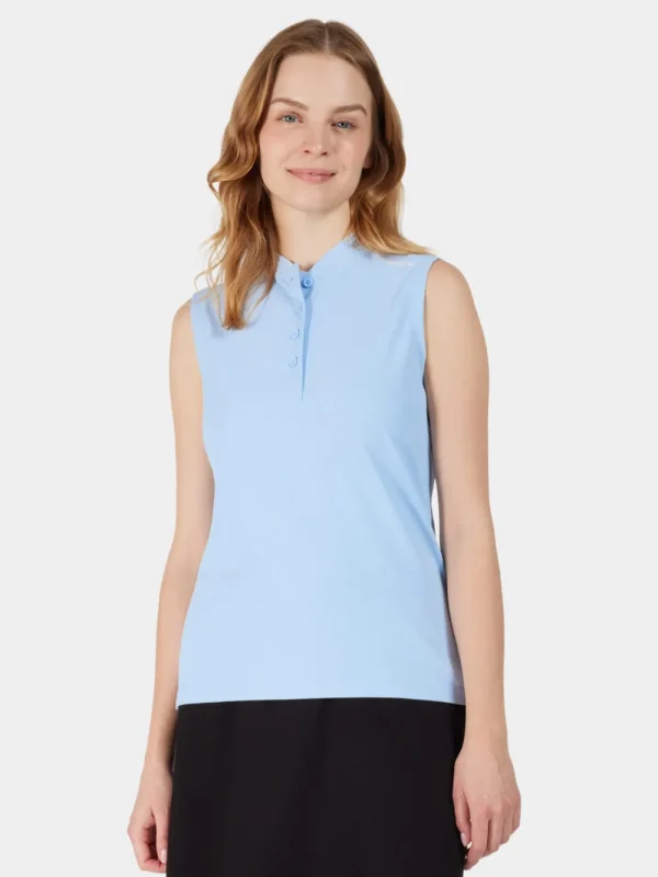 Cheap Didriksons Nikki Sleeveless Polo Sea Blue