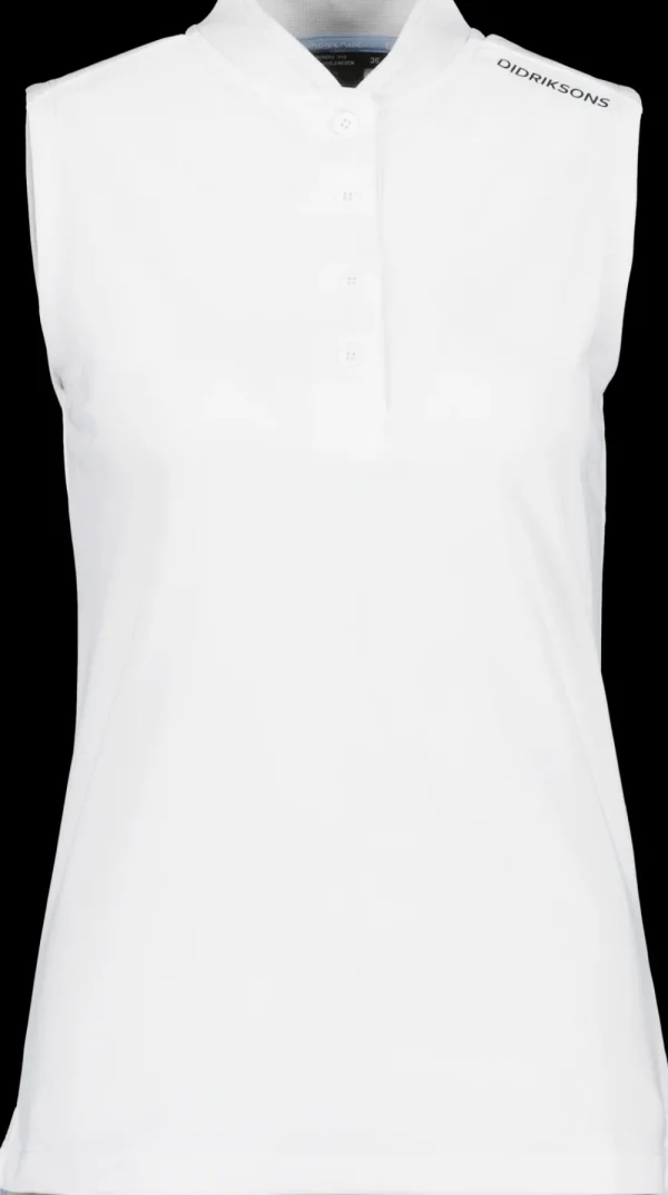 Outlet Didriksons Nikki Sleeveless Polo Snow white