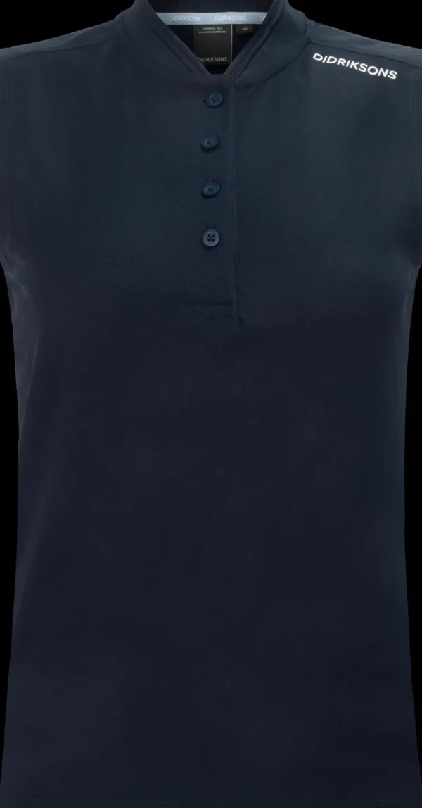 Online Didriksons Nikki Sleeveless Polo Dark Night Blue