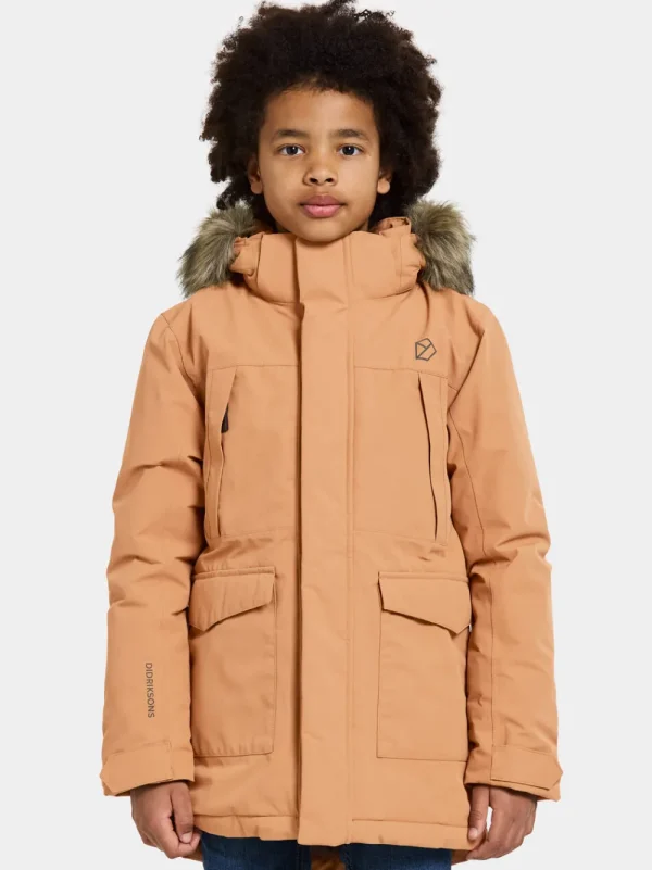 Cheap Didriksons Oxid Kids' Parka Almond Brown