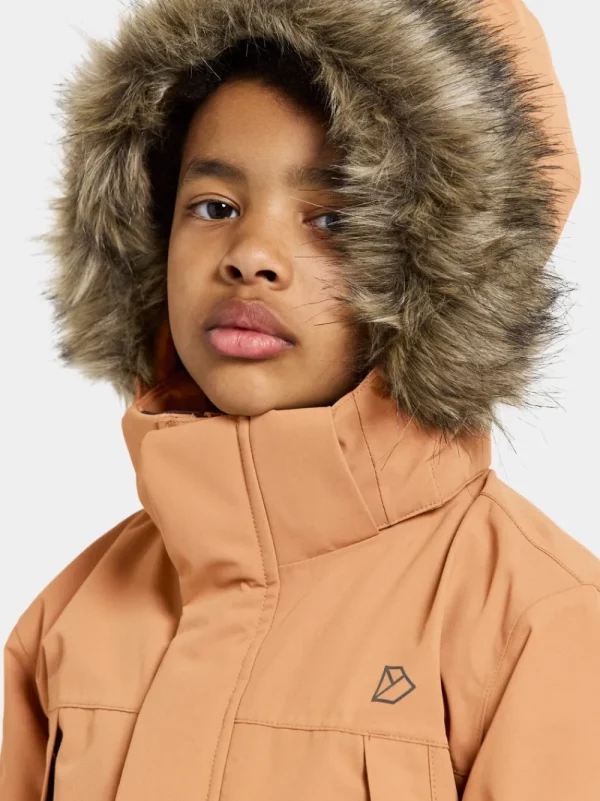 Cheap Didriksons Oxid Kids' Parka Almond Brown