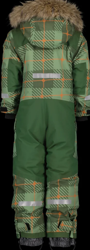 Sale Didriksons Polarbjörnen Kids' Coverall Printed Termos Pine Green