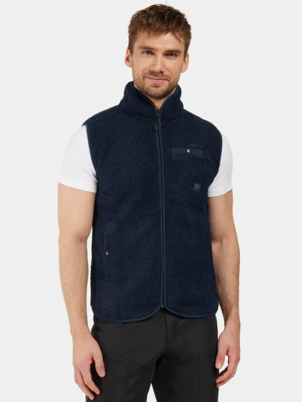 Clearance Didriksons Pollux Vest Dark Night Blue